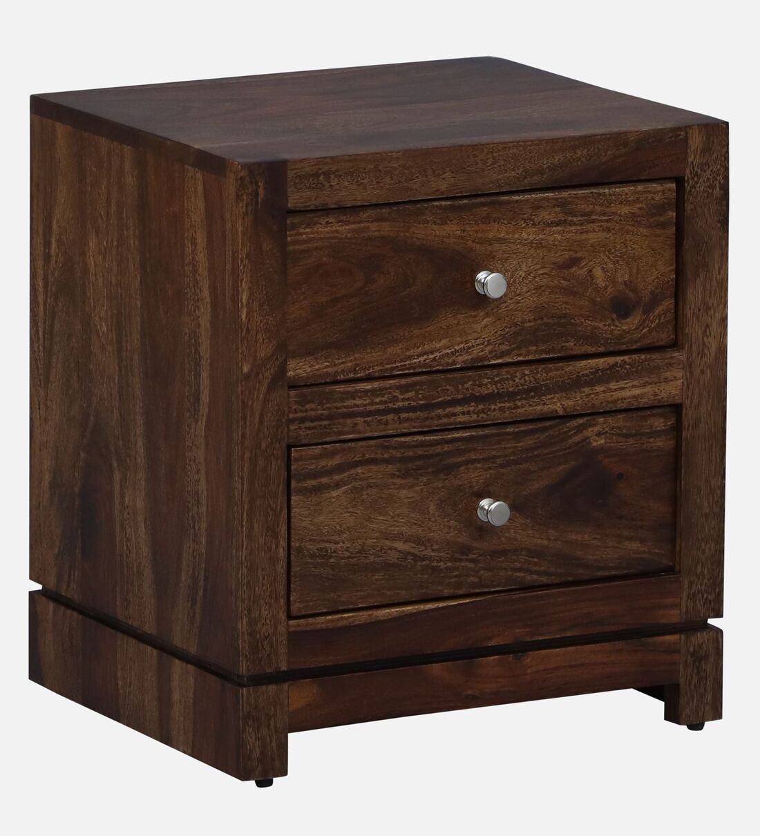 Compact Nightstand Table with Two Drawers and Solid Wood Frame Construction - Image 7