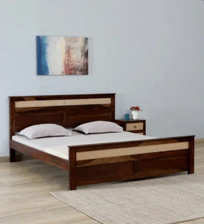 Premium Sheesham wood bed without storage for bedroom