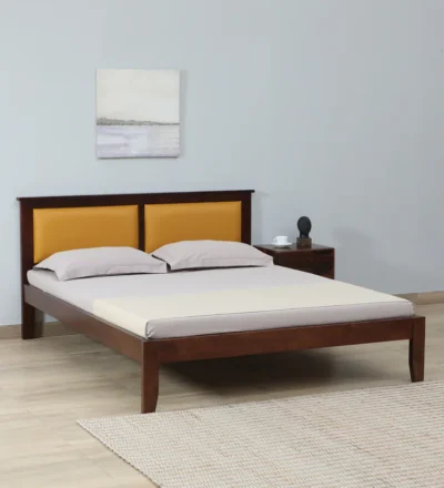 Solid mango wood bed without storage Vlzey design