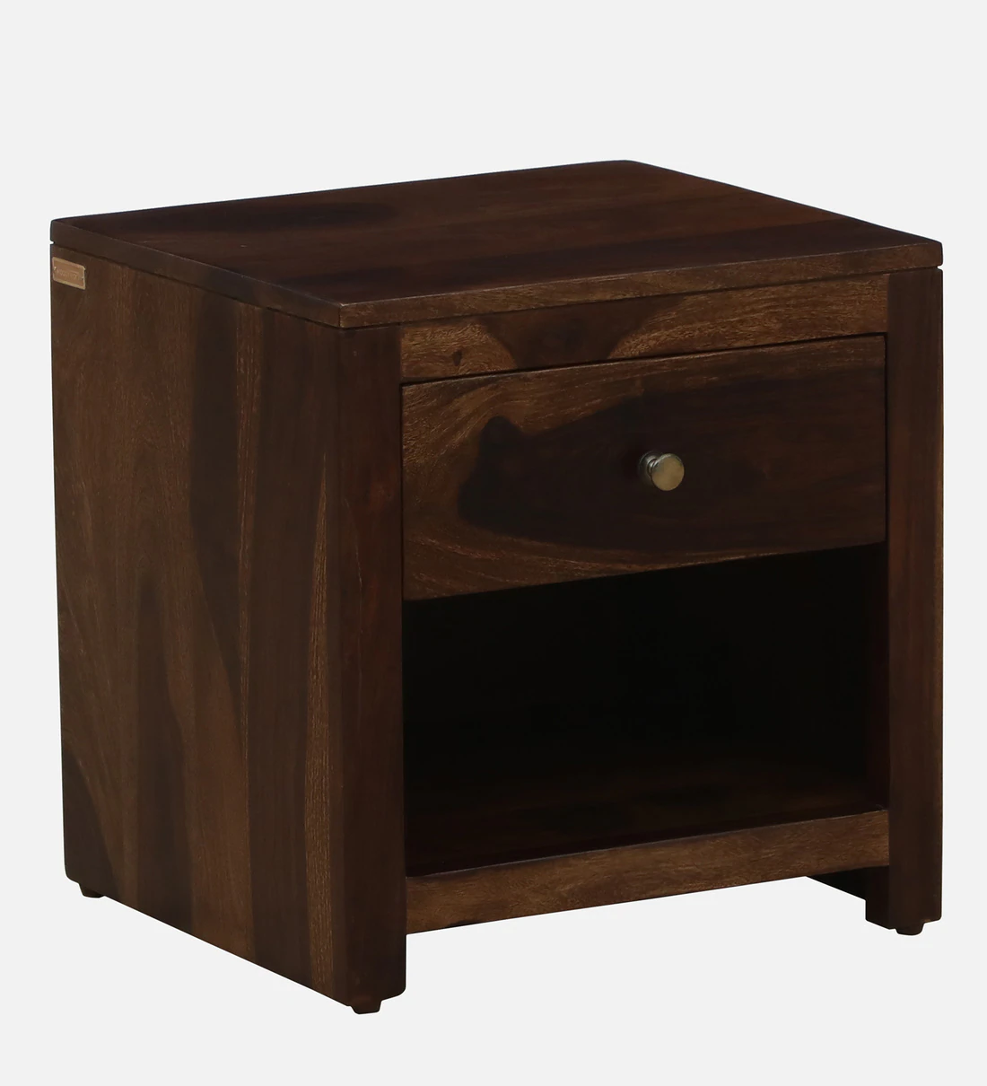 Nightstand Solid Wood with One Drawer and Convenient Bottom Open Storage - Image 7