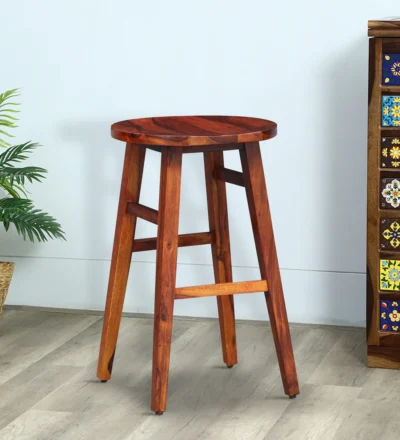 Varrington Sheesham Wood Bar Stool By Classic Wood (Set Of 2)
