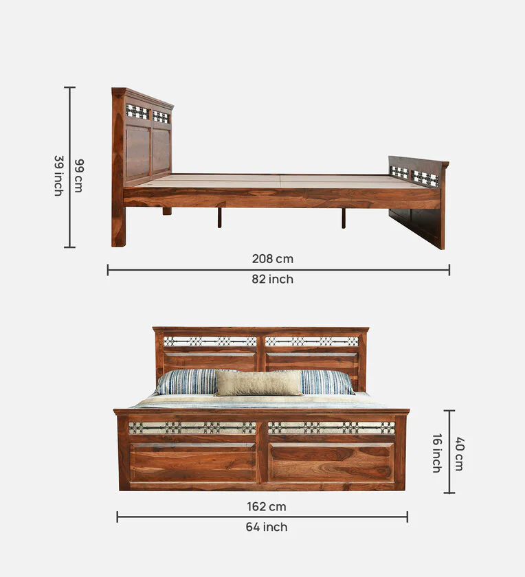 Designer Solid Wood Bed for Stylish Room Settings By Classic Wood - Image 3