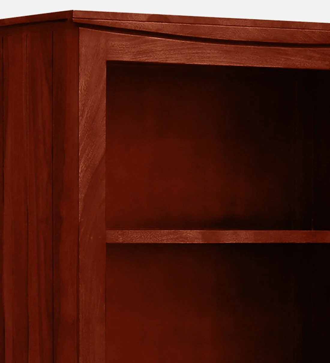 Solid Wood Sheesham Bookshelf with Spacious Shelves and Decorative Carving - Image 9