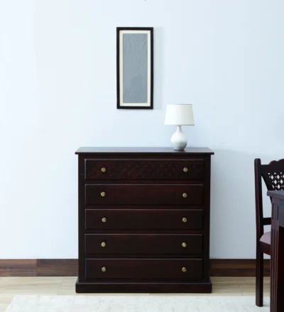 Traditional wooden storage chest with elegant brass hardware and fine finish
