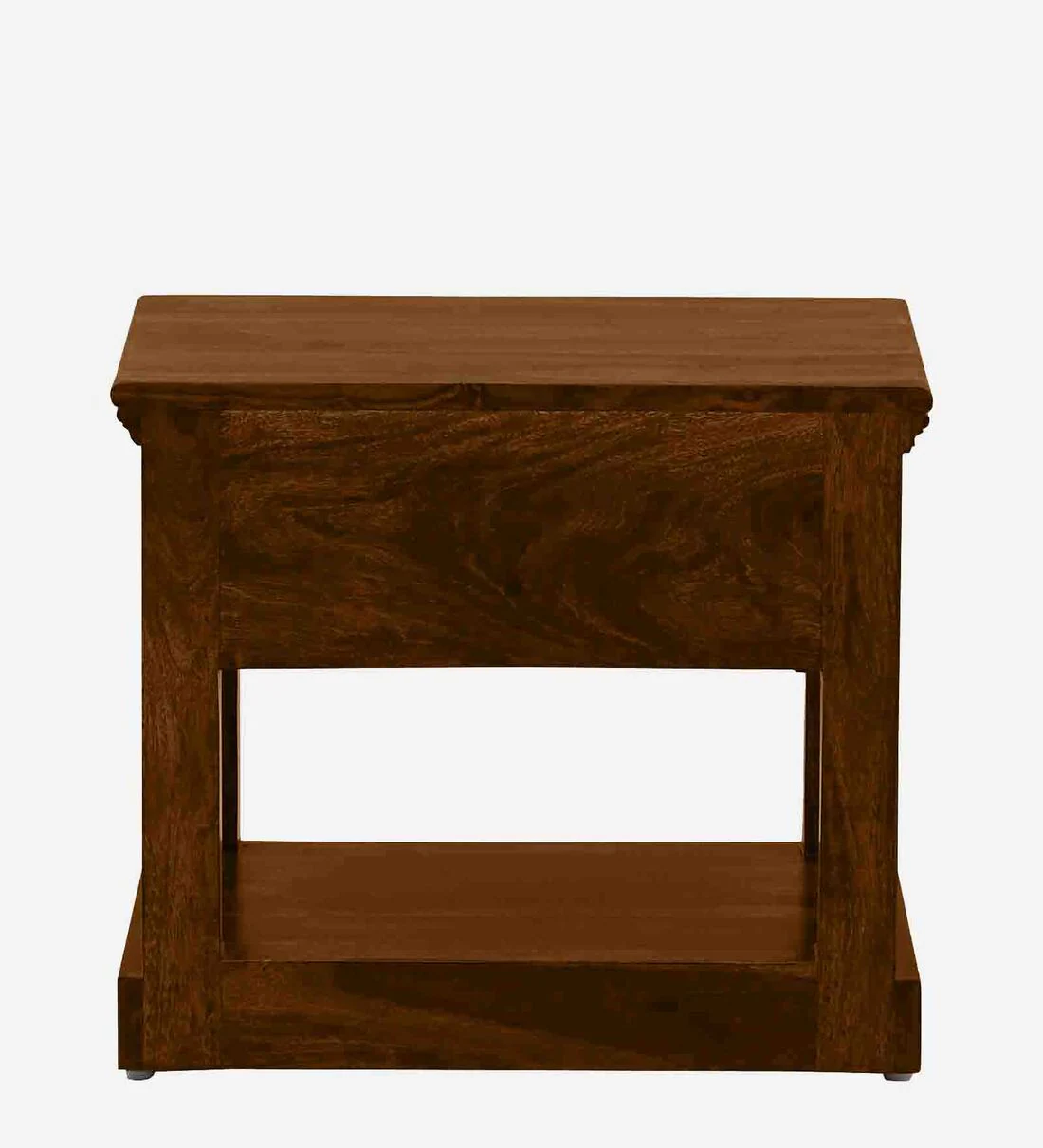 Functional Bedside Table with Polished Wood Surface and Storage Drawer Option - Image 4