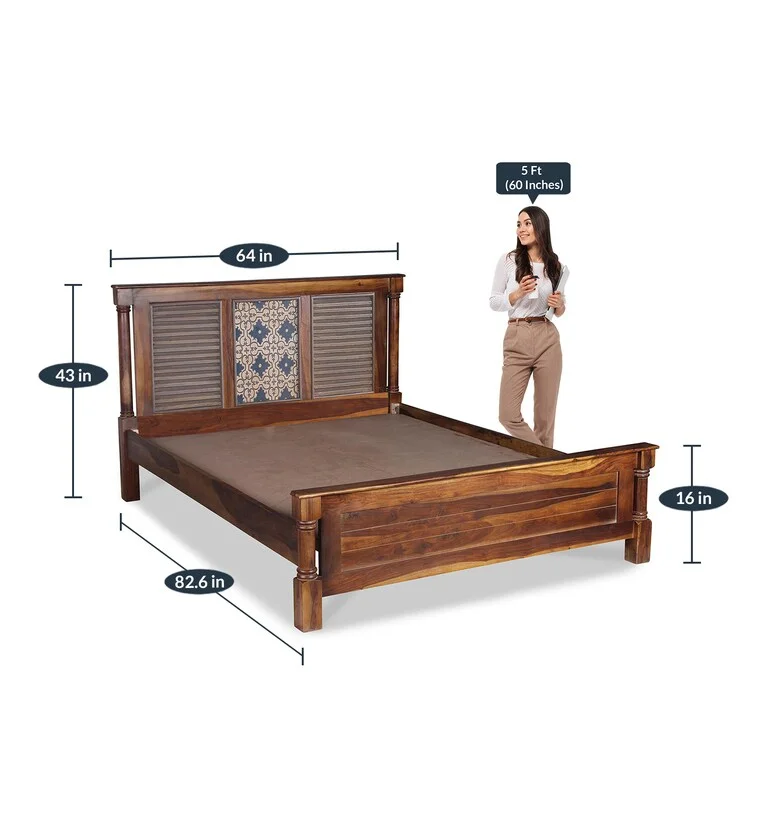 Solid Wood Bed Frame with Simple Design and Large Underbed - Image 3