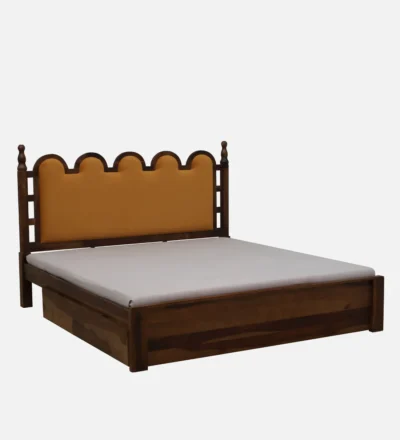 Redwood wooden bed with drawer storage by Classic Wood, solid wood storage bed with premium finish for bedroom