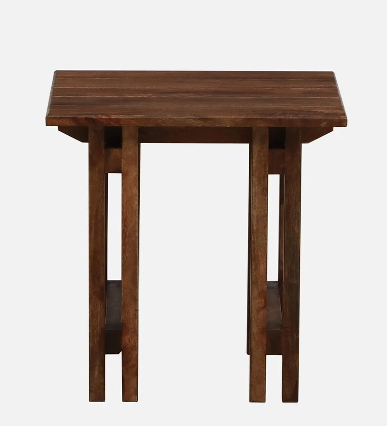 Traditional Wooden Dining Set with 4 Stools and Rectangular Table By Classic Wood - Image 10