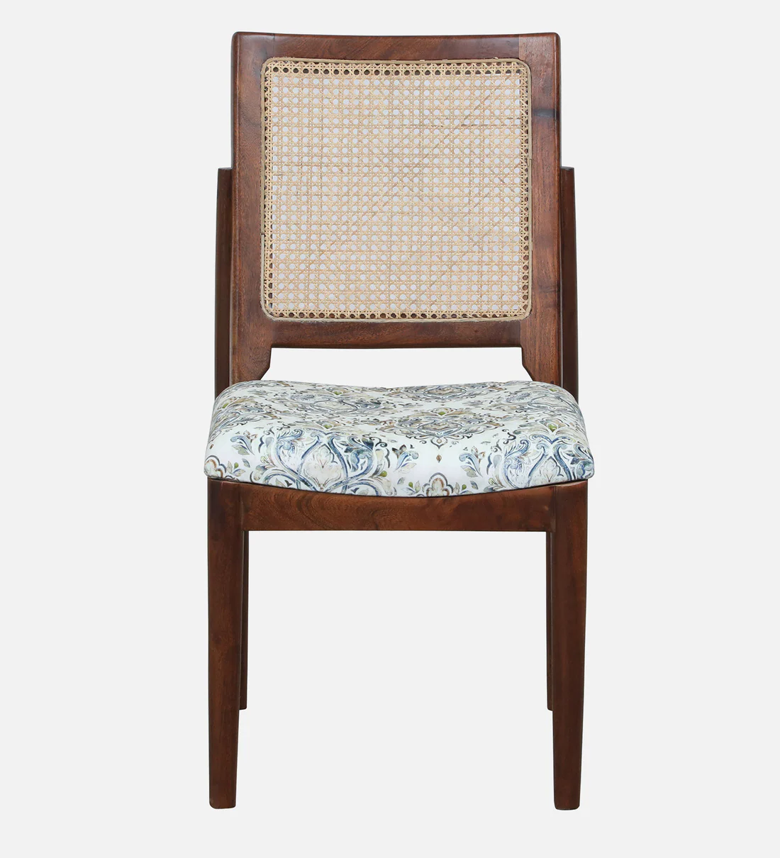 Solid Wood Work Chair with Cushion Pad and Straight Supportive Back(Set Of 2) - Image 4