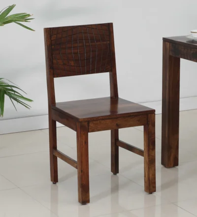 Premium carved wooden dining chair set of 2 featuring classic design and soft comfortable cushion
