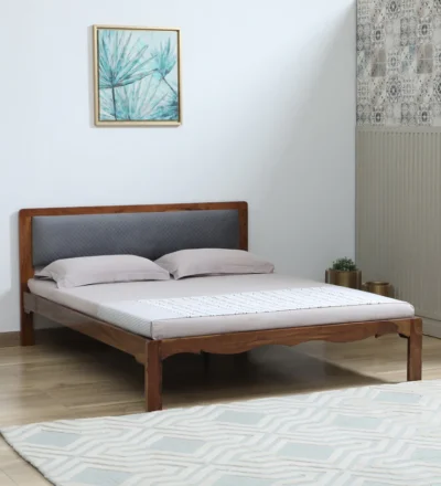 Premium Sheesham wood bed frame without storage