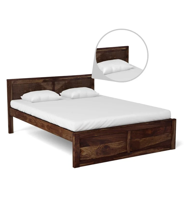 Durable Solid Wood Bed Without Storage By Classic Wood - Image 9