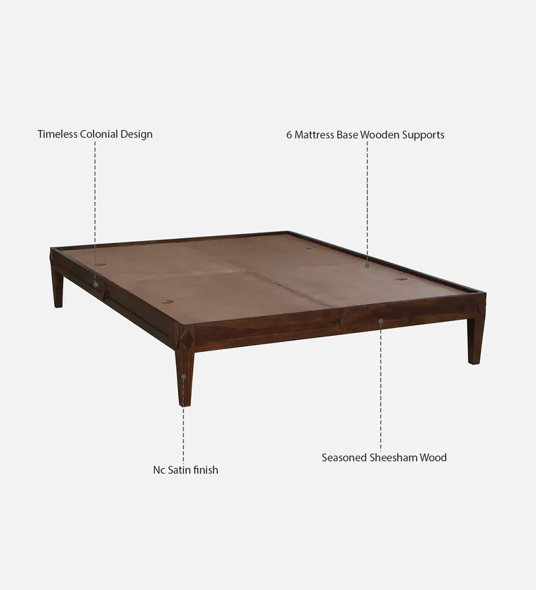 Beautiful Sheesham Wood Bed Without Storage By Classic Wood - Image 4