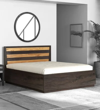 Solid wood Element Dream bed with hydraulic lift storage