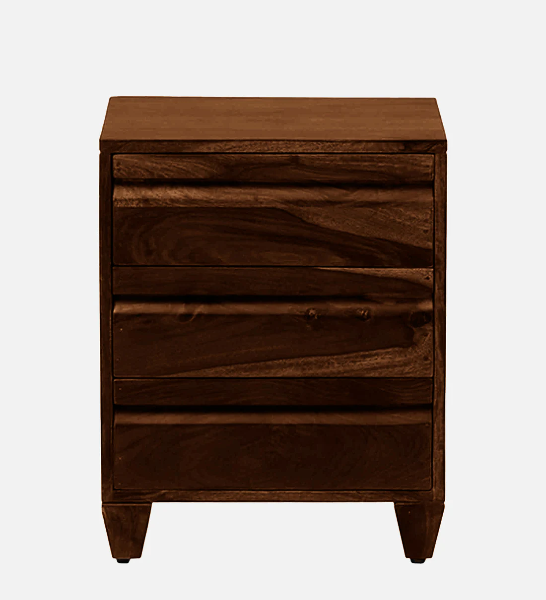 Minimal Wooden Bedside Table with High Gloss Polish and Drawer Storage - Image 4