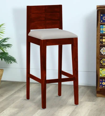 Elegant Sheesham bar stool set designed for modern and stylish home bar interiors by Classic Wood.