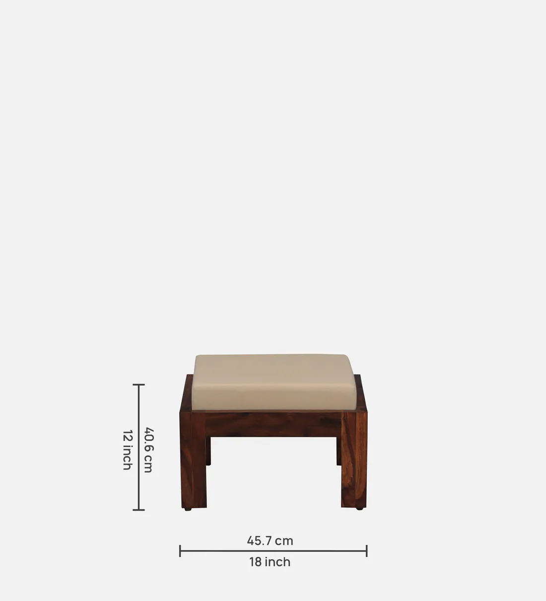 Solid Wood Nesting Coffee Table Set With Cushioned Stools By Classic Wood - Image 4