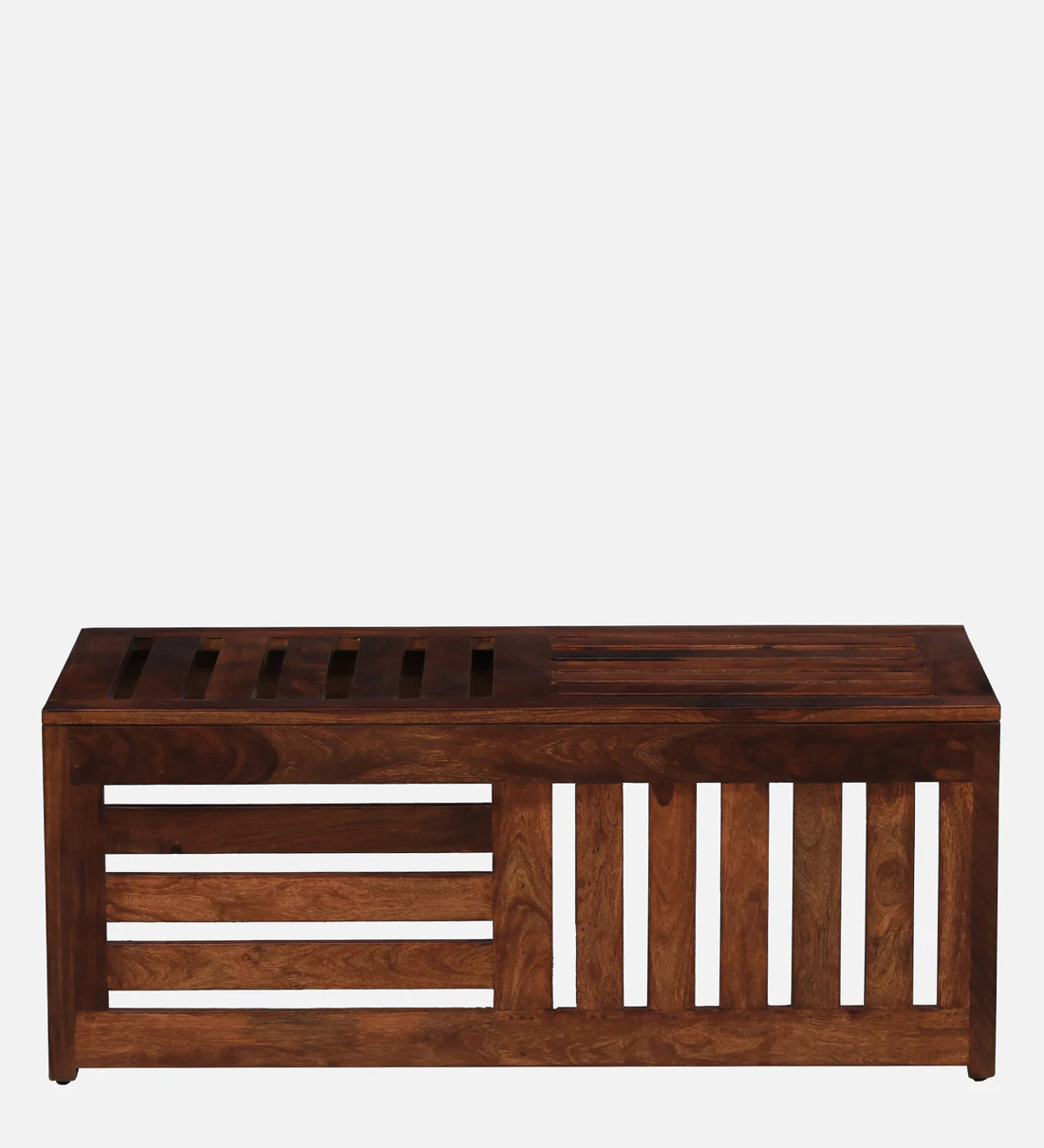 Solid Wood Nesting Coffee Table Set With Cushioned Stools By Classic Wood - Image 12