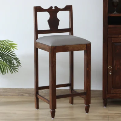 Set of 2 elegant wooden bar chairs with timeless classic design by Classic Wood.