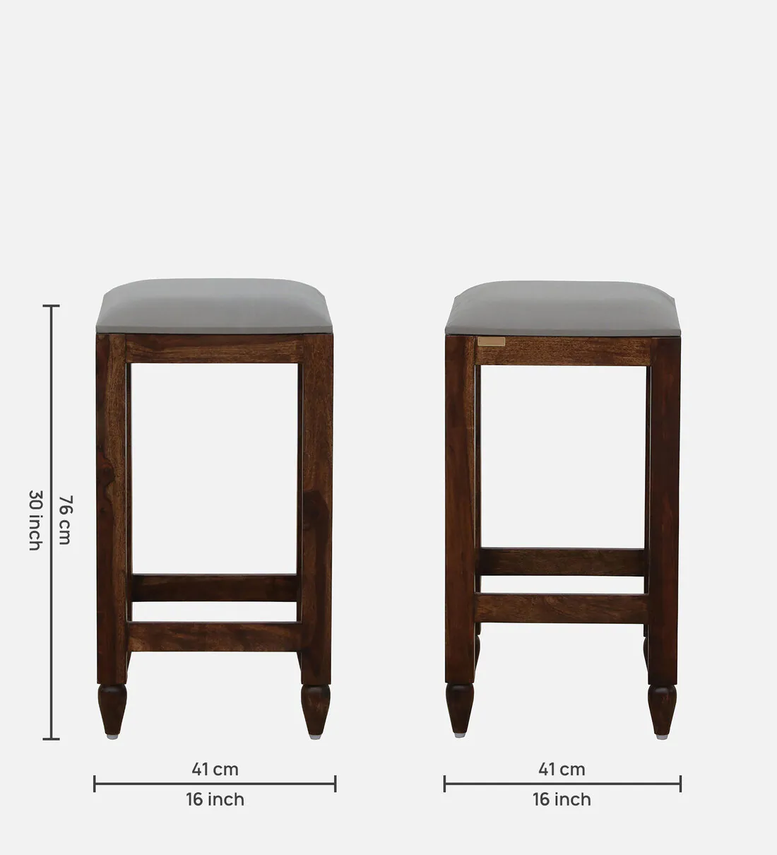 Vheraton Sheesham Wood Bar Stool By Classic Wood (Set Of 2) - Image 3