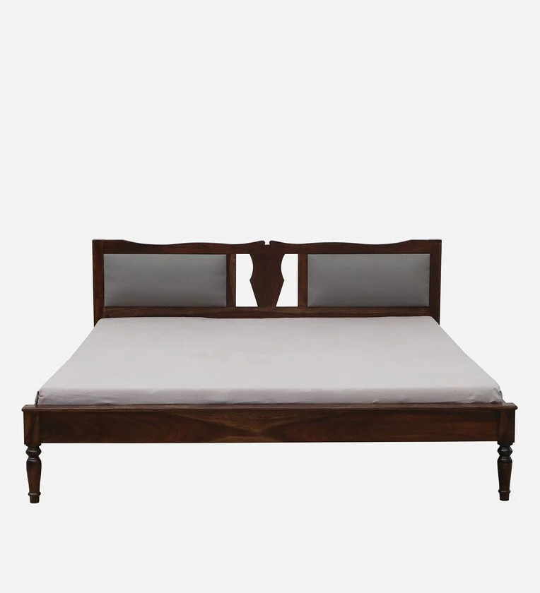 Classic Wooden Bed Frame with Tall Slatted Headboard and Durable Legs - Image 4