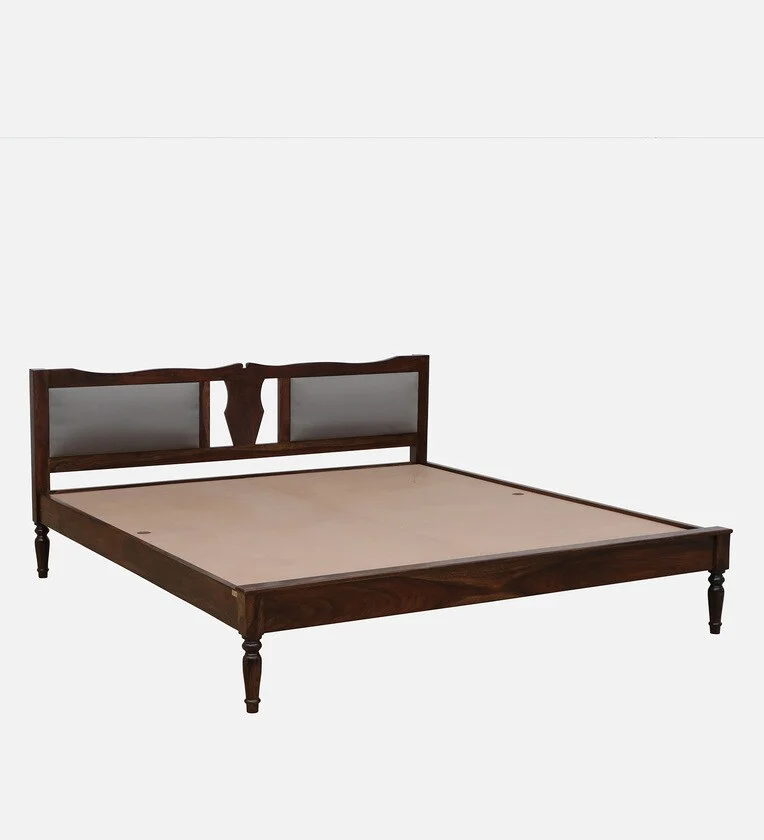 Classic Wooden Bed Frame with Tall Slatted Headboard and Durable Legs - Image 6