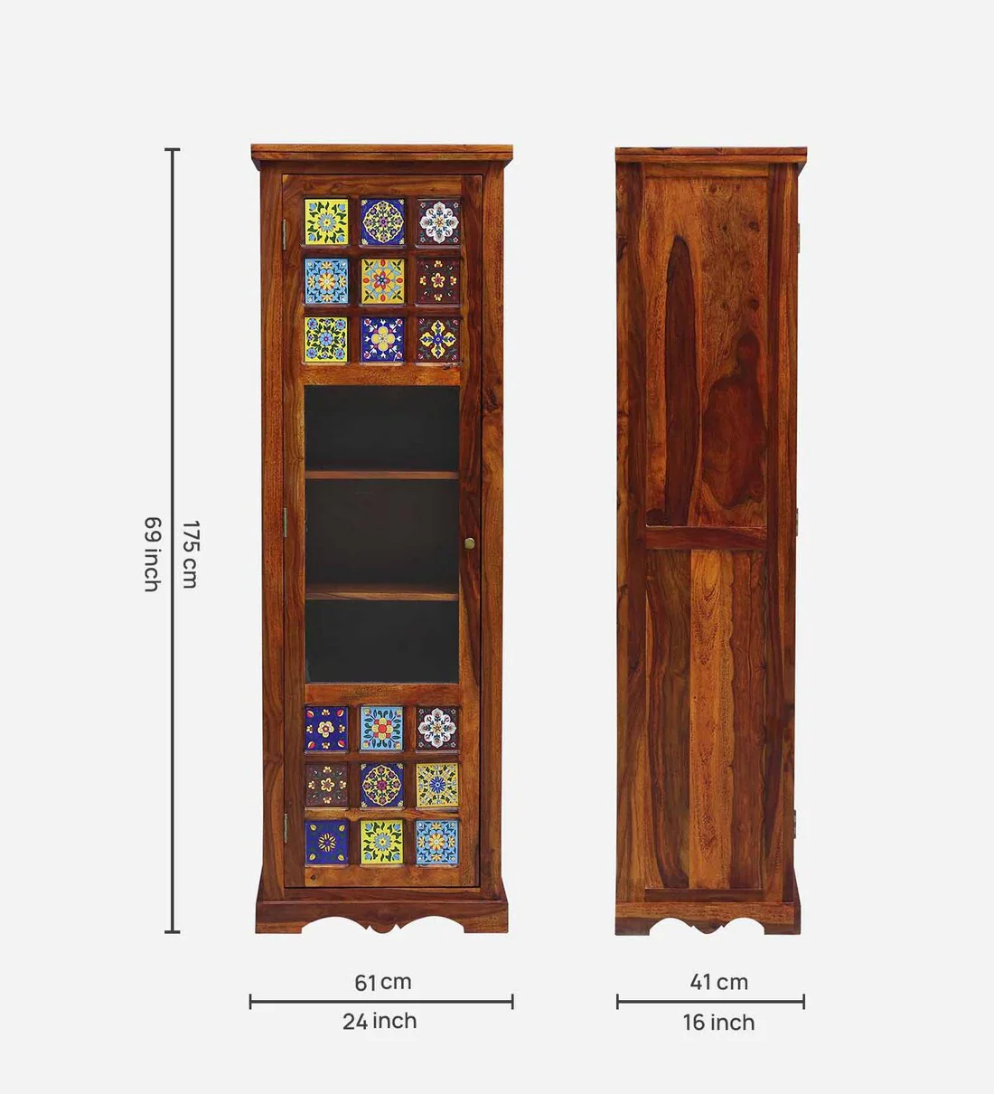 Stylish Sheesham Wood Bookcase with Smooth Finish and Elegant Structure - Image 3