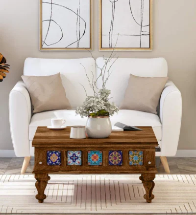 Stylish coffee table crafted in wood, shop online at Classic Wood store