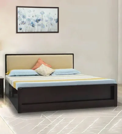 Elegant Maison bed in solid wood with hydraulic lift storage