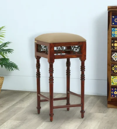 Nova Sheesham Wood Bar Stool By Classic Wood (Set of 2)