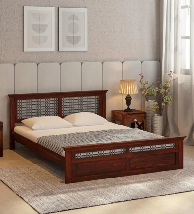 Buy Sheesham wood bed online without storage Classic Wood India