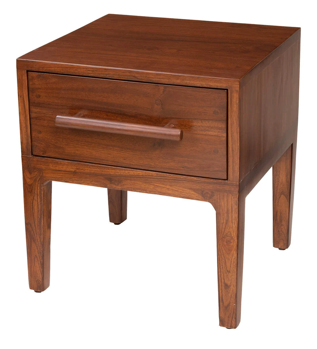 Durable Wooden Bedroom Nightstand with Two Drawers and Convenient Open Storage Space - Image 3