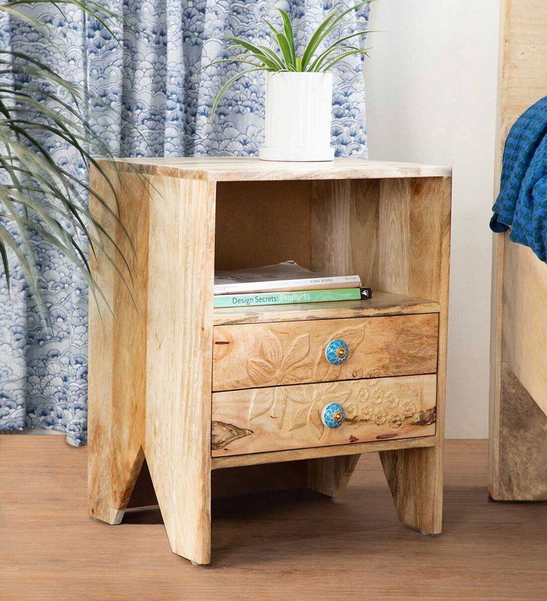 Syncify Bedside Table Solid Wood By Classic Wood - Image 2