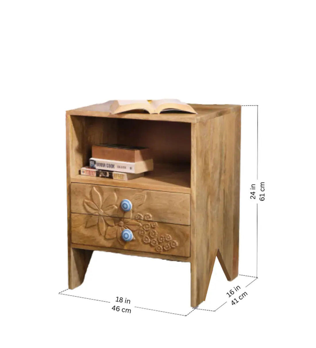 Syncify Bedside Table Solid Wood By Classic Wood - Image 4