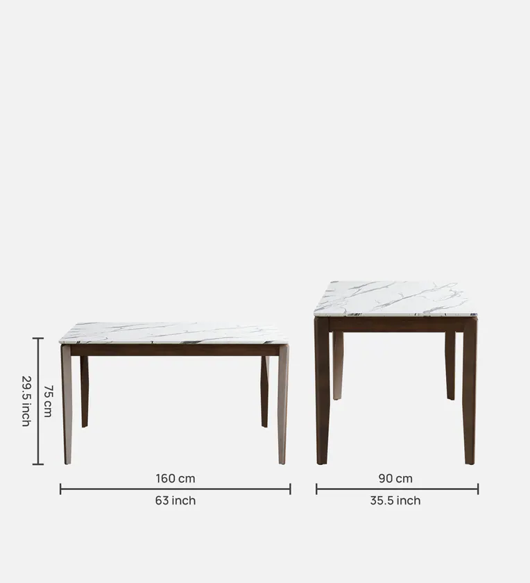 Elegant Solid Dining Set with Compact Table and Premium Backrest Seating Options - Image 3