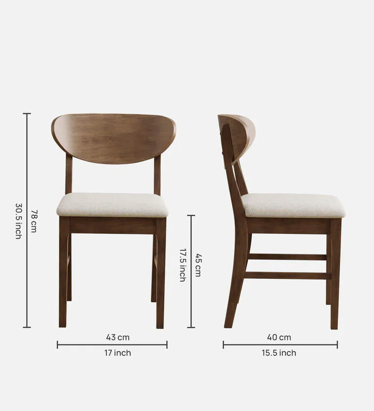 Elegant Solid Dining Set with Compact Table and Premium Backrest Seating Options - Image 4