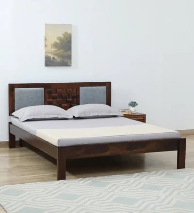 Premium Sheesham wood bed frame without storage clean design Classic Wood