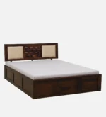 Buy heavy duty sheesham wood king size bed with storage online at best price in india - Image 4