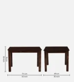 Heritage Solid Sheesham Wood 4 Seater Dining Table Set with Cushioned Chairs - Image 6
