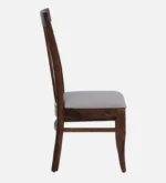 Heritage Solid Sheesham Wood 4 Seater Dining Table Set with Cushioned Chairs - Image 2
