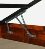 Solid wood bed with elegant headboard design - Image 5