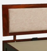 Traditional wooden bed with elegant carved headboard - Image 4
