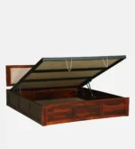 Traditional wooden bed with elegant carved headboard - Image 8