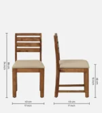 Aenvira Solid Sheesham Wood 4 Seater Dining Table Set in Elegant Natural Tone - Image 12