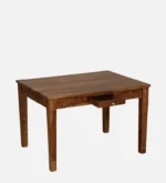 Aenvira Solid Sheesham Wood 4 Seater Dining Table Set in Elegant Natural Tone - Image 11