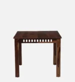Alvora Wooden Dining Table in Pure Natural Finish with Elegant Design - Image 11