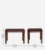 Alvora Wooden Dining Table in Pure Natural Finish with Elegant Design - Image 3