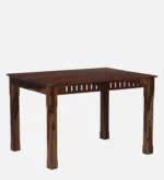 Alvora Wooden Dining Table in Pure Natural Finish with Elegant Design - Image 6