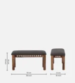 Alvora Wooden Dining Table in Pure Natural Finish with Elegant Design - Image 7