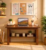 Anew Writing Table In Brown Maple Finish